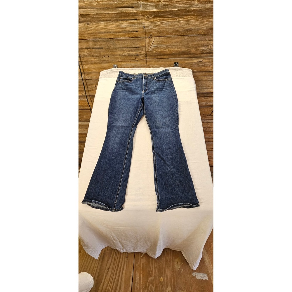 Lee Womens Bootcut Jeans Dark‎ Wash Stretch Denim Size 18 Short 112322522